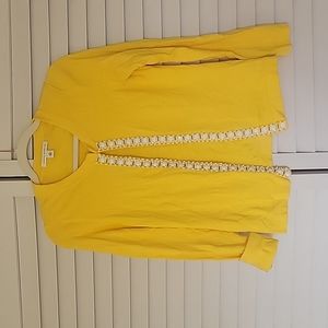 Sunshine yellow beaded cardigan